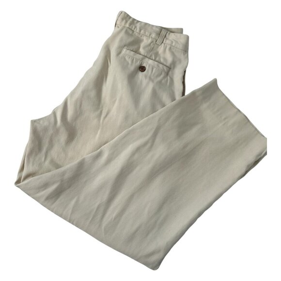 Joseph & Feiss Other - JOSEPH & FEISS Mens Tan SILK Pleated Dress/Casual Slacks Pants Sz 34/29 Vacation